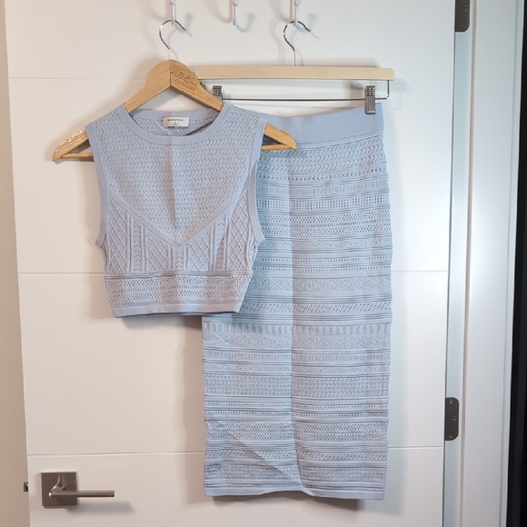 Babaton Dresses & Skirts - Babaton Pointelle Top + Skirt Set - S